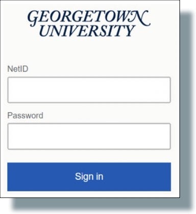 GU login prompt window